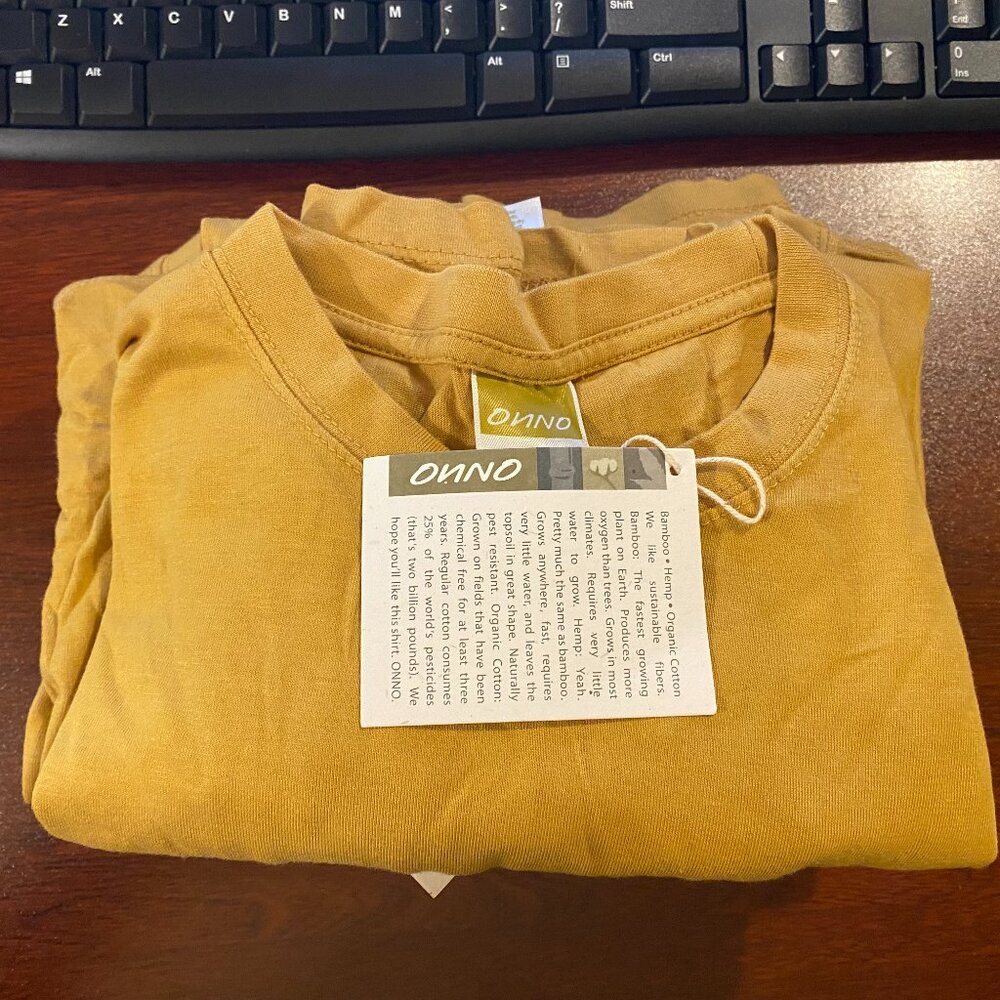 Men's Onno Short Sleeve Bamboo T-Shirt Mustard